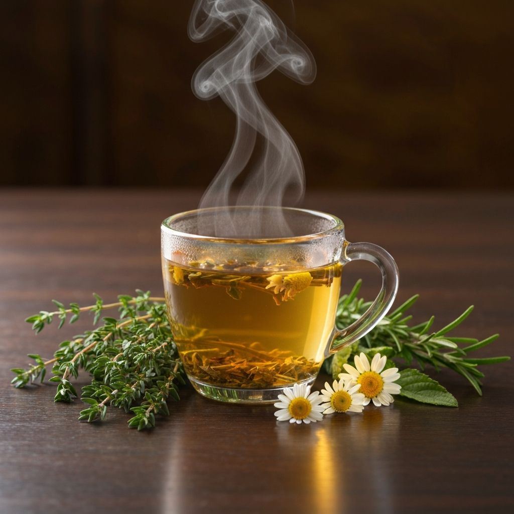 Herbal tea with fresh herbs